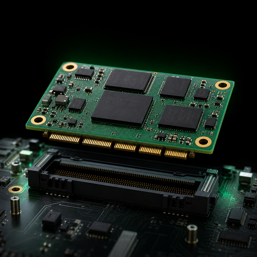Raspberry Pi Compute Module docking into the FreeWork carrier